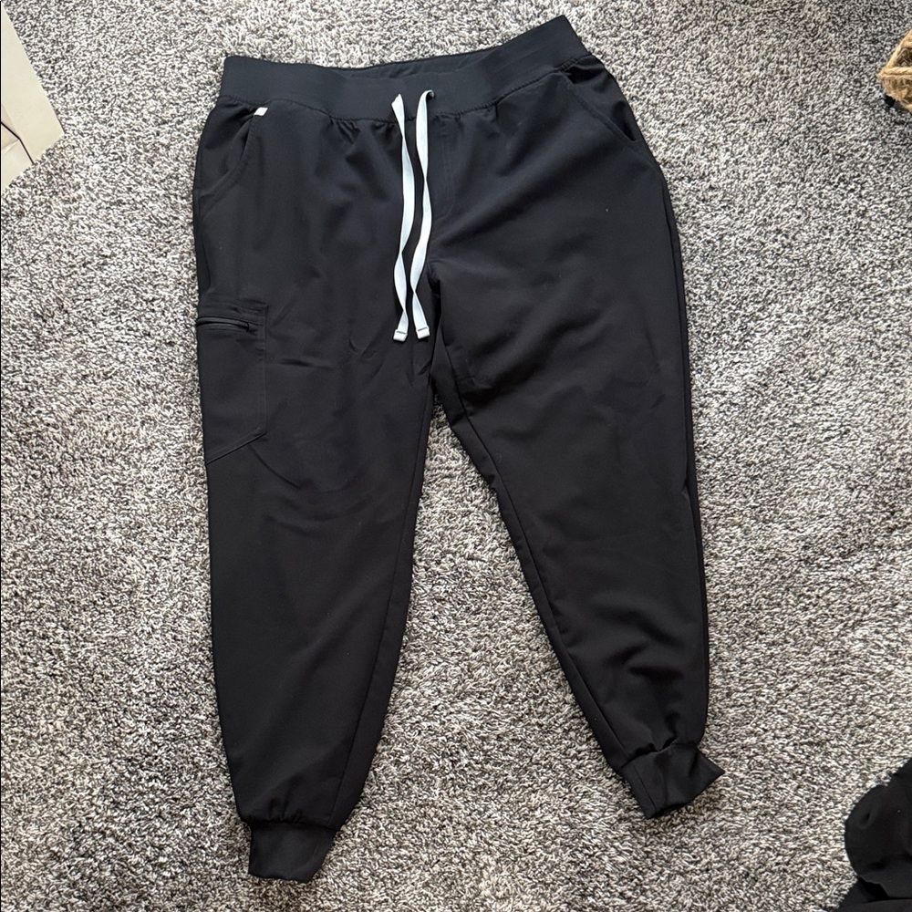 Black Jogger Pants with Drawstring